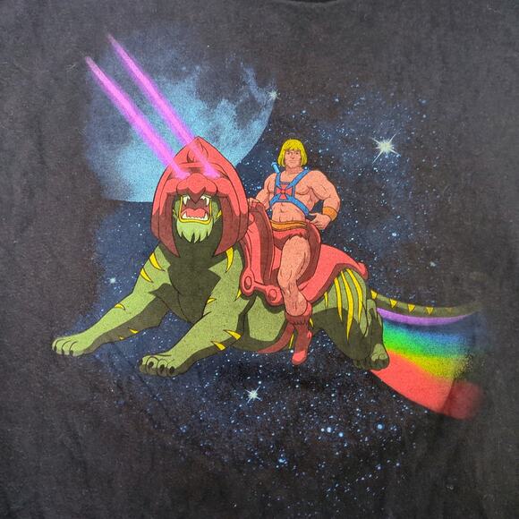 He-Man Masters Of The Universe Black T-Shirt Mens XL 100% Cotton - Picture 1 of 4
